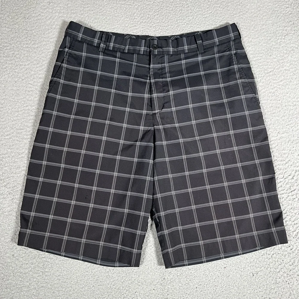 Nike Shorts Mens 34 Black Dri-Fit UV‎ Golf Chino 10